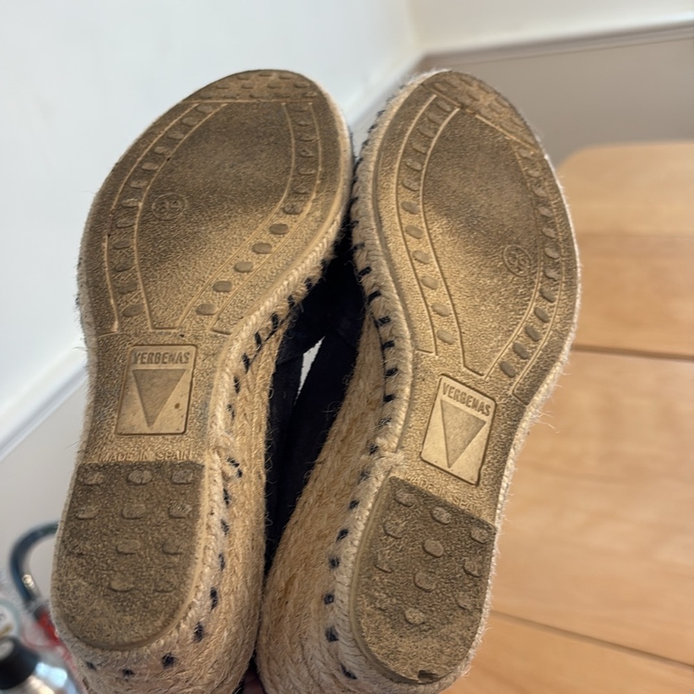 Verbenas Women's Carmen Navy Suede Espadrille Wedge Slip-On Shoes. Size 39 - Picture 6 of 10